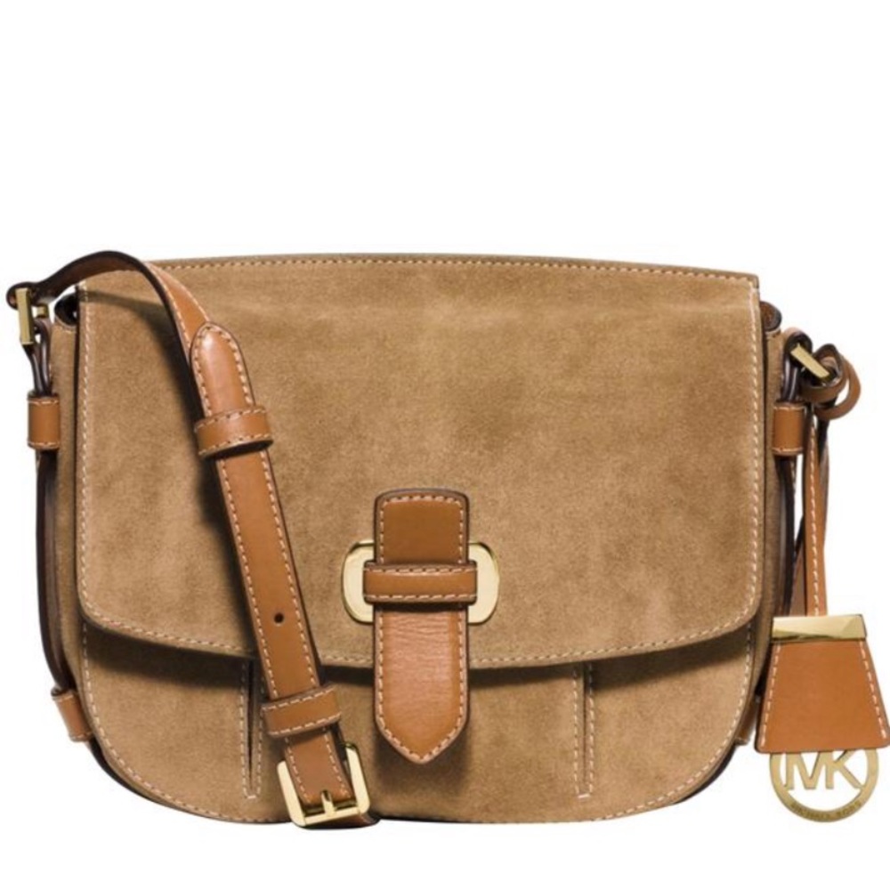 Michael Kors Romy Medium Suede Messenger Bag